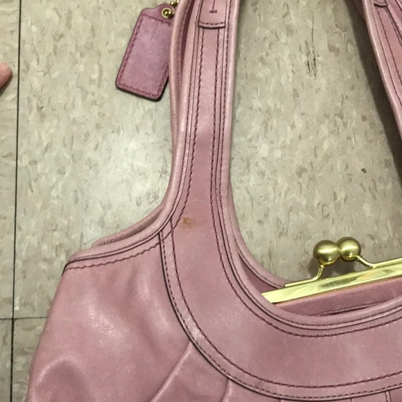 Pink leather Coach bag - Picture 7 of 7